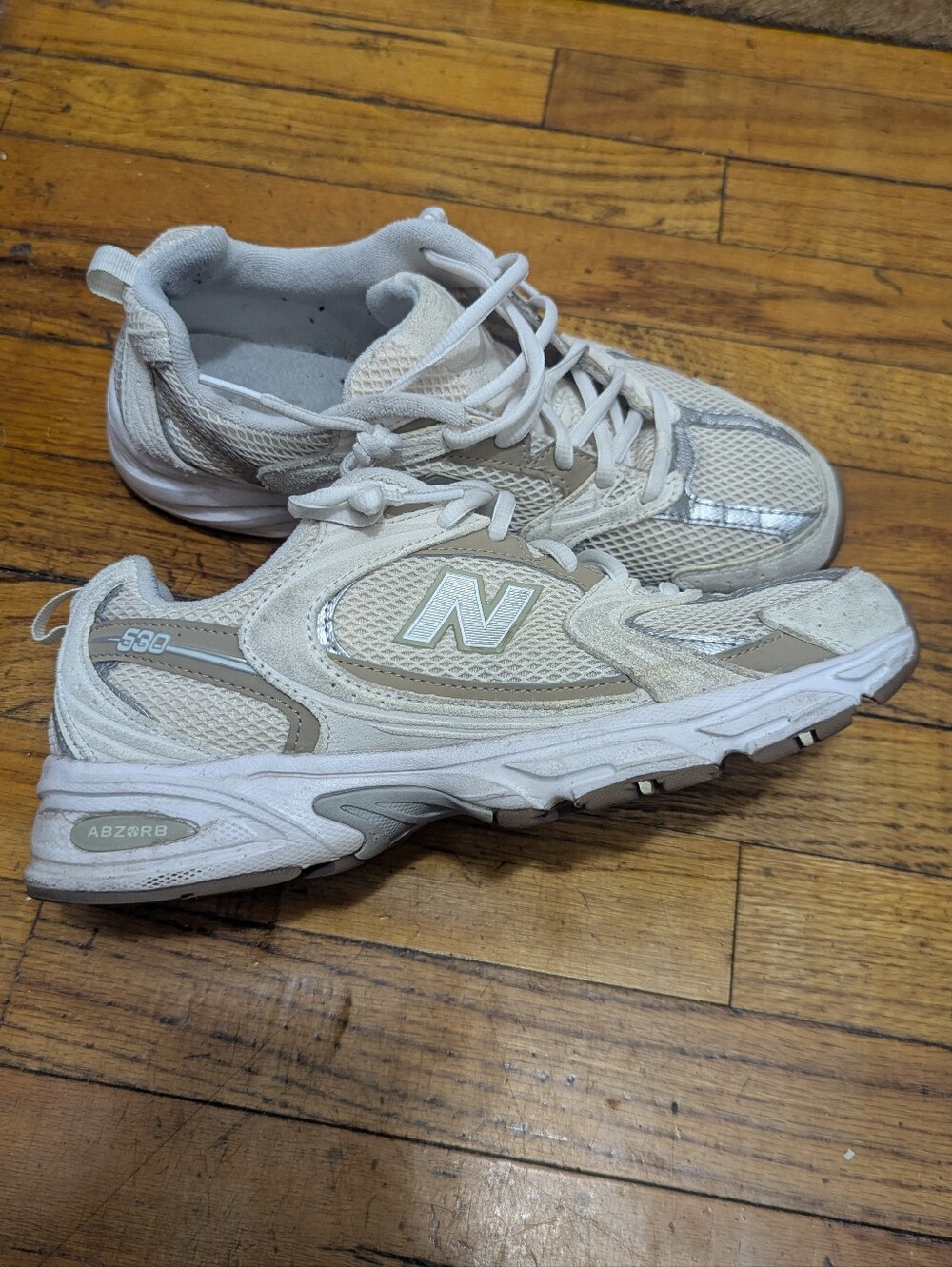 NIB New Balance 530 White Beige Shoes MR530GB Men's Size 8